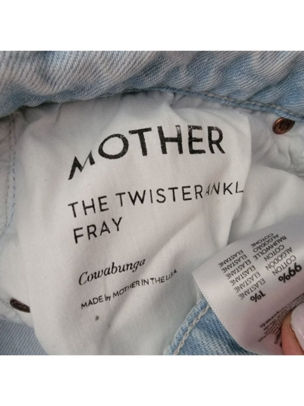 Mother The Twister Ankle Fray Jeans Casual Grunge Y2K Contemporary Womens 29 - Picture 7 of 7